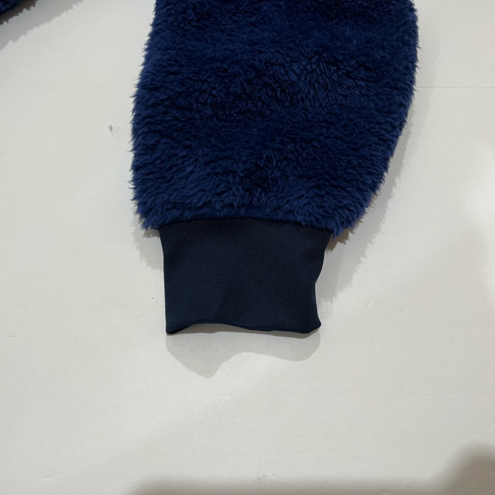 Ralph Lauren Polo, Sherpa Full Zip Hoodie, Blue & White - Picture 6 of 10